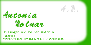antonia molnar business card