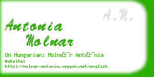 antonia molnar business card